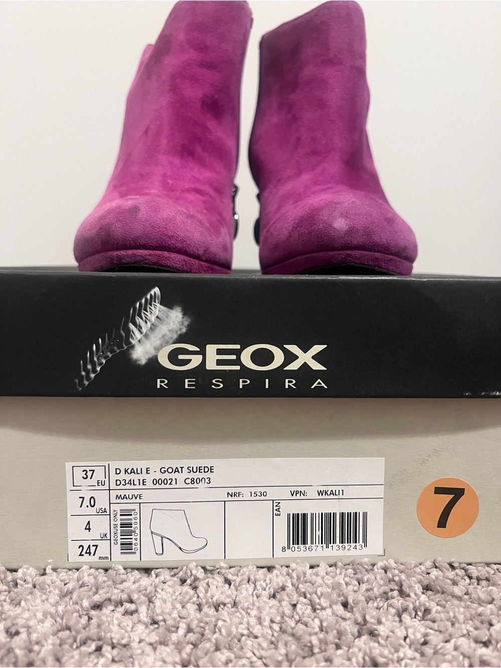 Geox Mauve Over-the-Knee Goat Suede Boots